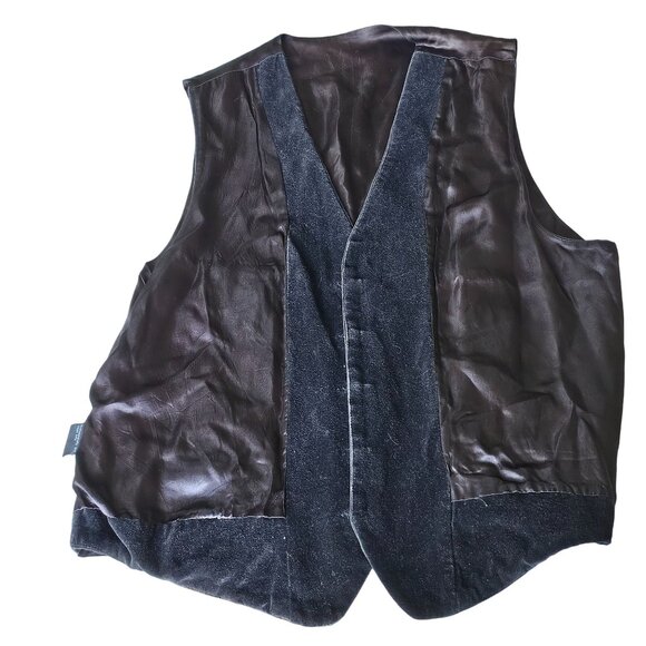 Vintage Velveteen Men's Black Warner Brothers Bugs Bunny Vest adjustable size L - Picture 13 of 15